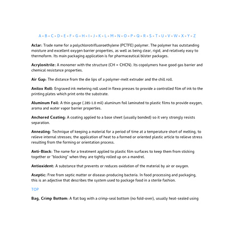 Glossary of Flexible Material Terms